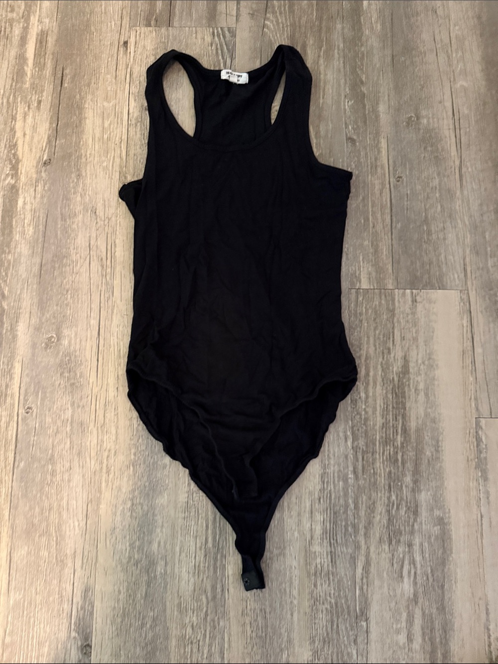 Heart & Hips Black Racerback Tank Bodysuit